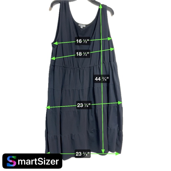 Allen Allen Women's 3X Black T-Shirt Dress Sleeveless Knee Length w/Tag - Picture 6 of 9